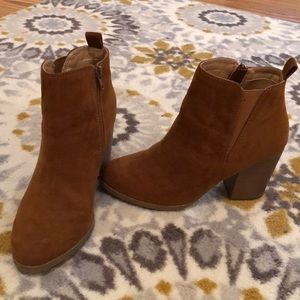 Brown Suede Express Booties